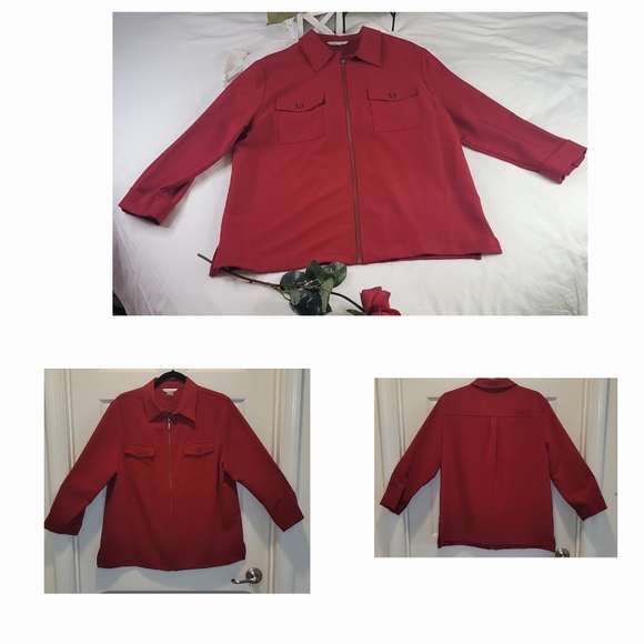 Allison Daley Red Blazer Elegant Wear Office Wear Career Minimalist - Picture 3 of 15